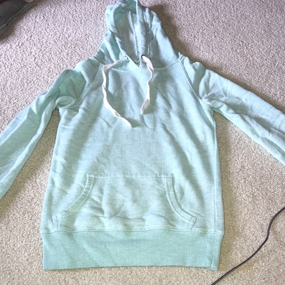 Simple light turquoise hoodie size S